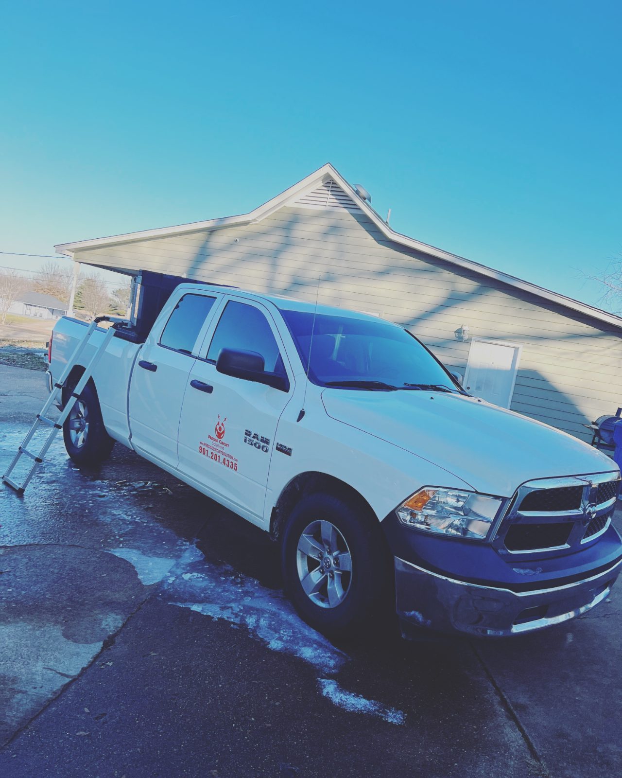 Precise Circuit Solutions company truck used for electrical service calls across Memphis and the Mid-South